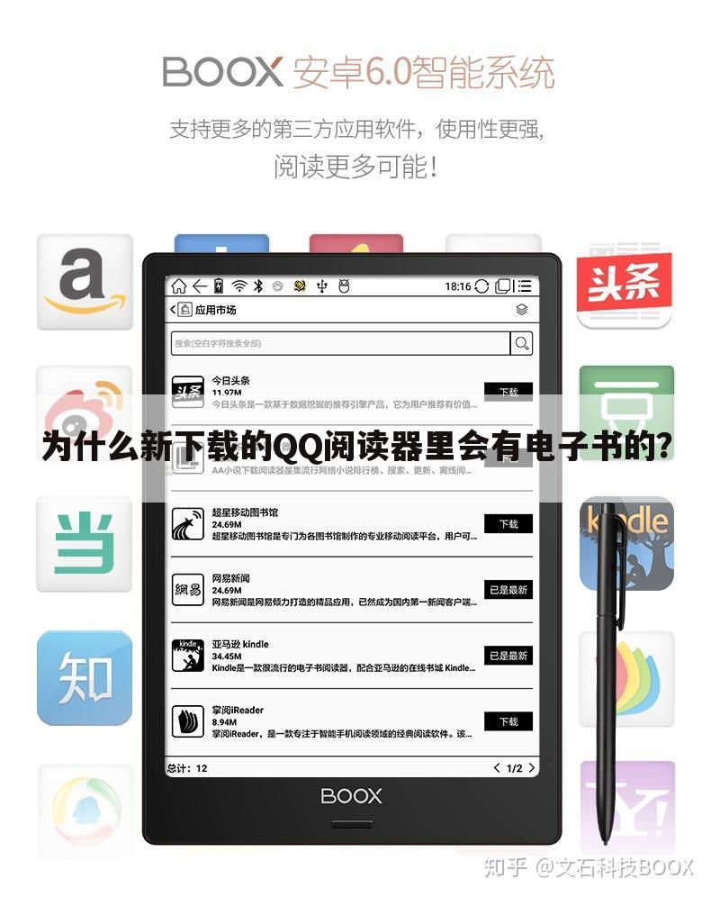 为什么新下载的qq阅读器里会有电子书的?